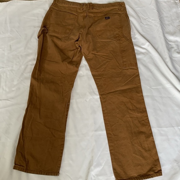 Dickies Men's Tough Max Duck Carpenter Pant 38x34 Stonewashed Brown - Picture 9 of 13
